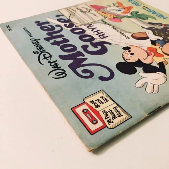 Vintage 1979 Mother Goose Rhymes Disney Read Along Book Only No Tape - Picture 5 of 16